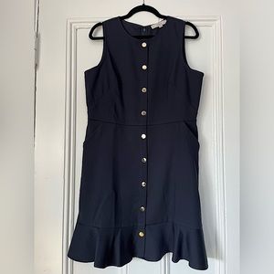Loft Size 12 Petite Navy Blue Dress with Pockets